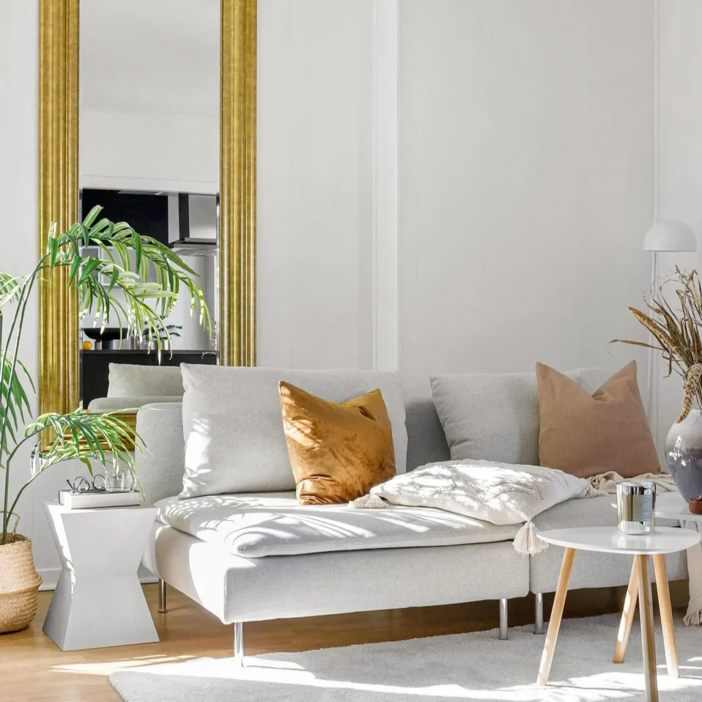 professional painting services performed on a living room wall