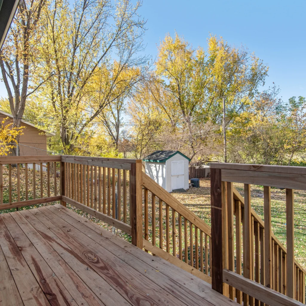 professional staining services done on a residential deck